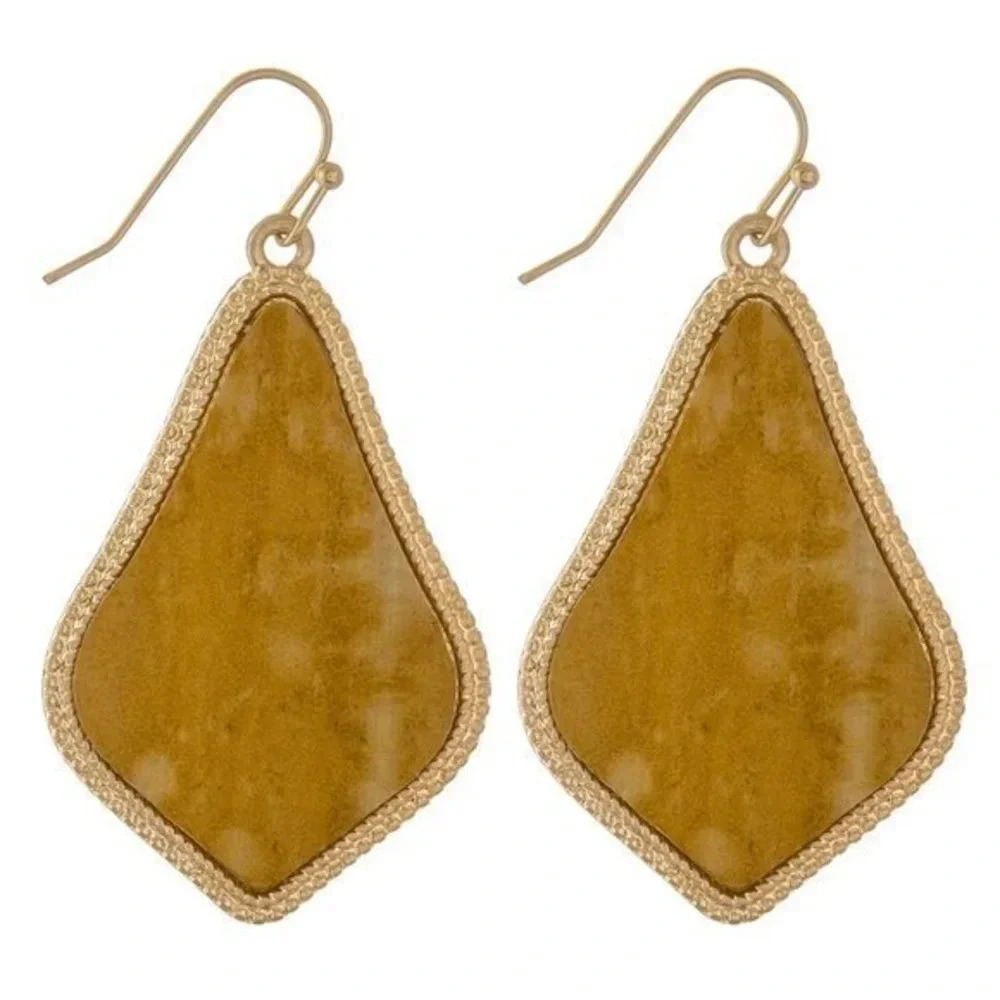 Mustard Teardrop earrings